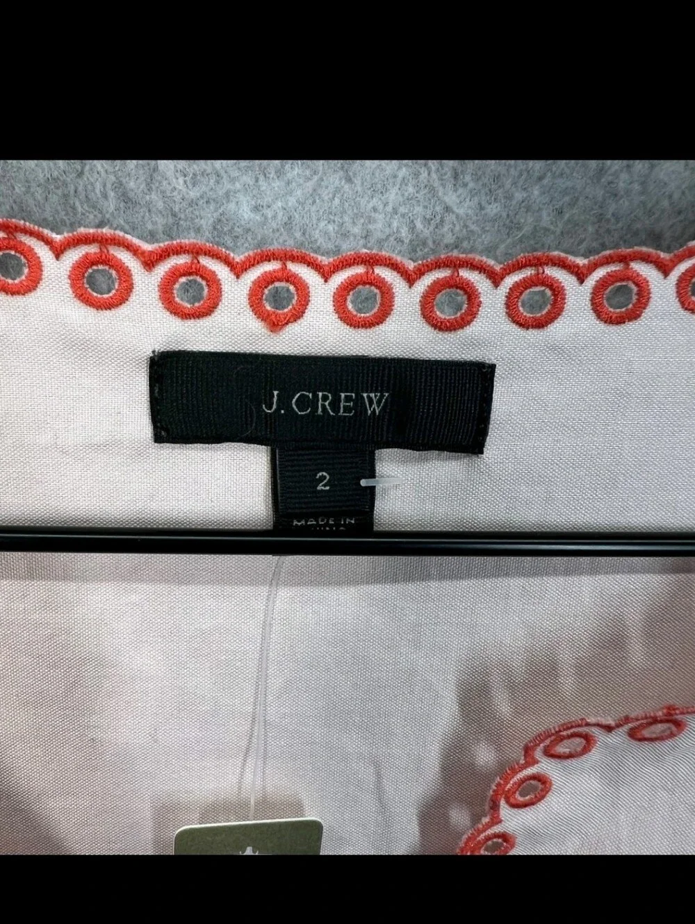 J.Crew Scalloped Embroidered Top 2